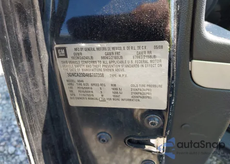 2008 Chevrolet Hhr Lt из США, поврежденный, VIN 3GNCA23D48S707358